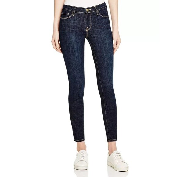 Frame Denim Women's size 25 Le Skinny de Jeanne Jeans Queens Way Dark Wash - Picture 1 of 11